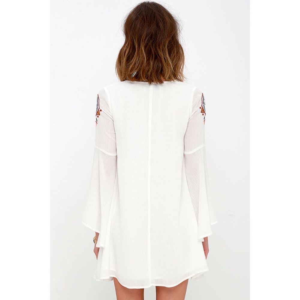 “Bohemian Rhapsody” Embroidered Bell Sleeve Dress - Picture 6 of 12